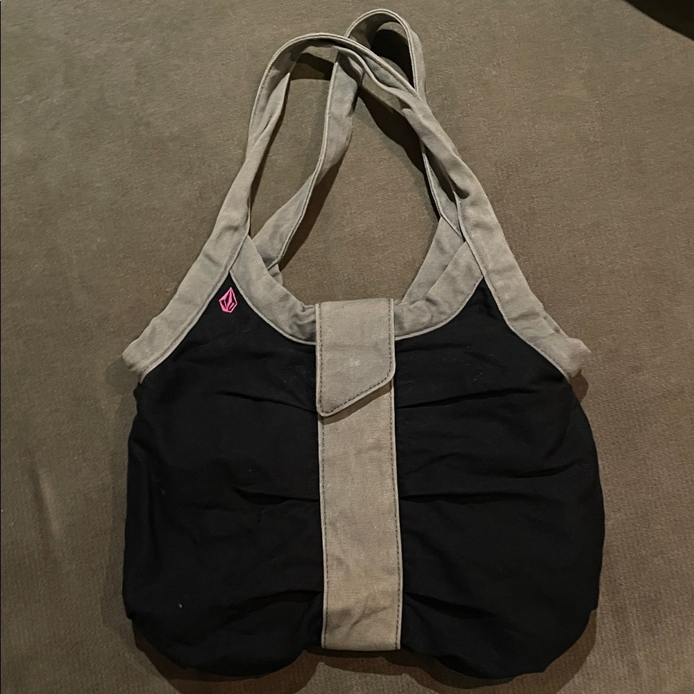 Volcom Black and Grey Shoulder Bag